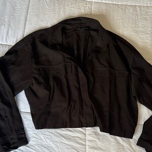 Zara Black Button-Up Shirt